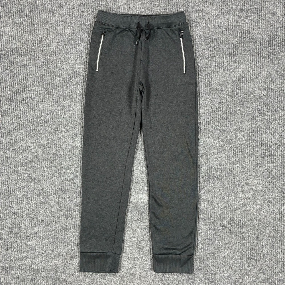 Hurley Boys Jogger Pants Size L 12-13 Gray Zip Pocket Drawstring Athletic
